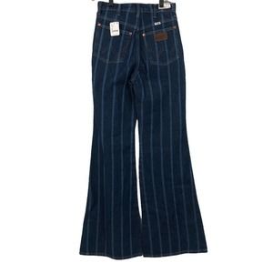 Wrangler Free People Wanderer High Rise Flare Stripe Jeans 26/34 NEW